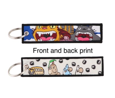 Kawaii Keychain, Anime Soot Sprites  Toto Embroidered Tag Key Bag Charm