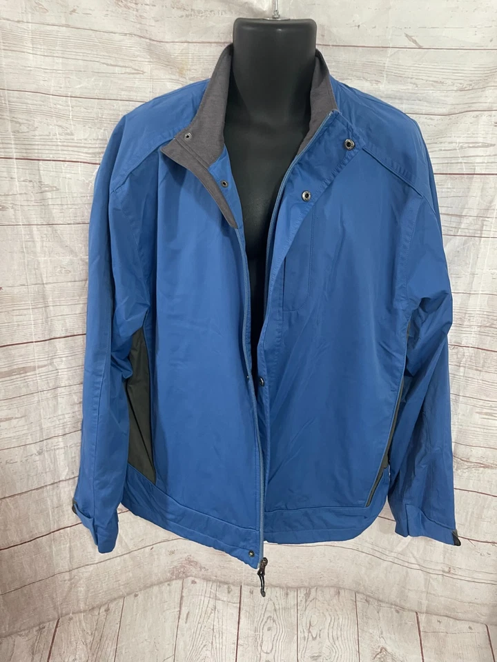 Cutter & Buck Men’s Windbreaker Zipper / Snap Front Blue / Gray Size L Large - Image 2 of 4