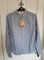 FAT FACE MEN'S BLUE SLIM HOVE OXFORD COTTON LONG SLEEVE SHIRT - MEDIUM BNIB