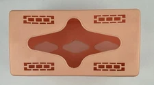Pink Plastic Tissue Box Retro 2 Piece Cutouts Vintage 
