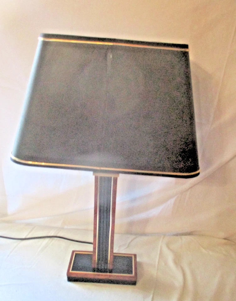 Lampe de table vintage metal laque design Italy Aldo Tura Willy Rizzo Roméo Rega - Photo 4/4