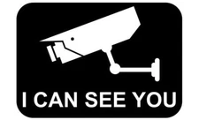I Can See You Video Surveillance Sign Plaque CCTV Security Camera
