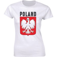 Poland Polska Polish Football Country Flag Motif Shirt Women's T-shirt Tee