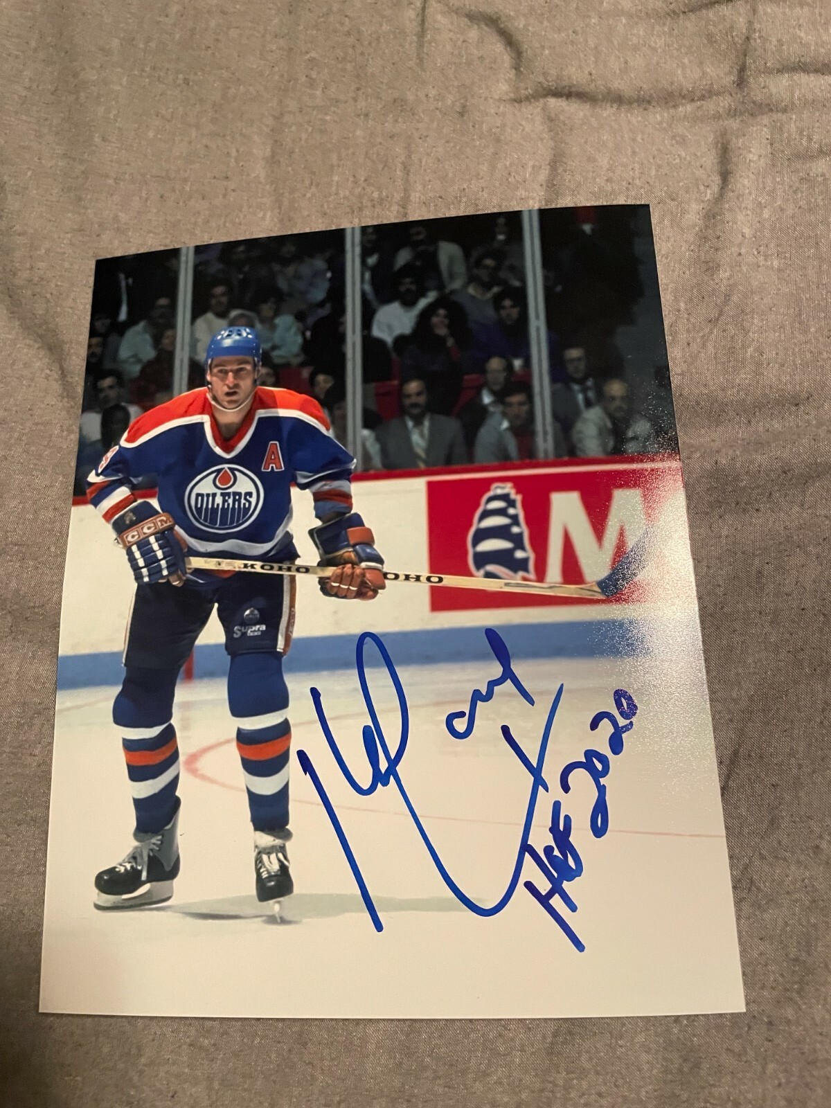 KEVIN LOWE Edmonton Oilers signed 8x10 Photo With HOF 2020 inscription