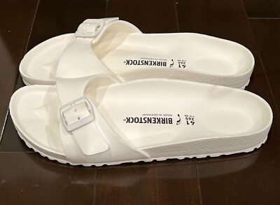 Birkenstock 265 Lightweight White Foam One Strap Slides Sandals