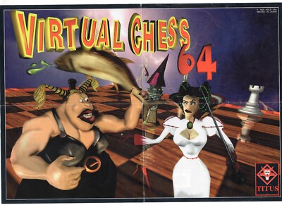Virtual Chess 64 Nintendo 64 N64 1998 Poster P-NUS-NVCE-USA 8 1/4'' x 11 3/4''