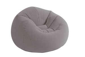 INTEX Inflatable Lounge Beanless Lounger Bag Chair - Grey (Open Box) (2 Pack) - Click1Get2 Half Price