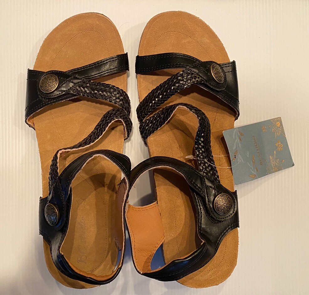 APL BCSTUDIO Sandali da passeggio donna orzo sughero zeppa supporto arco plantare misura 8 5