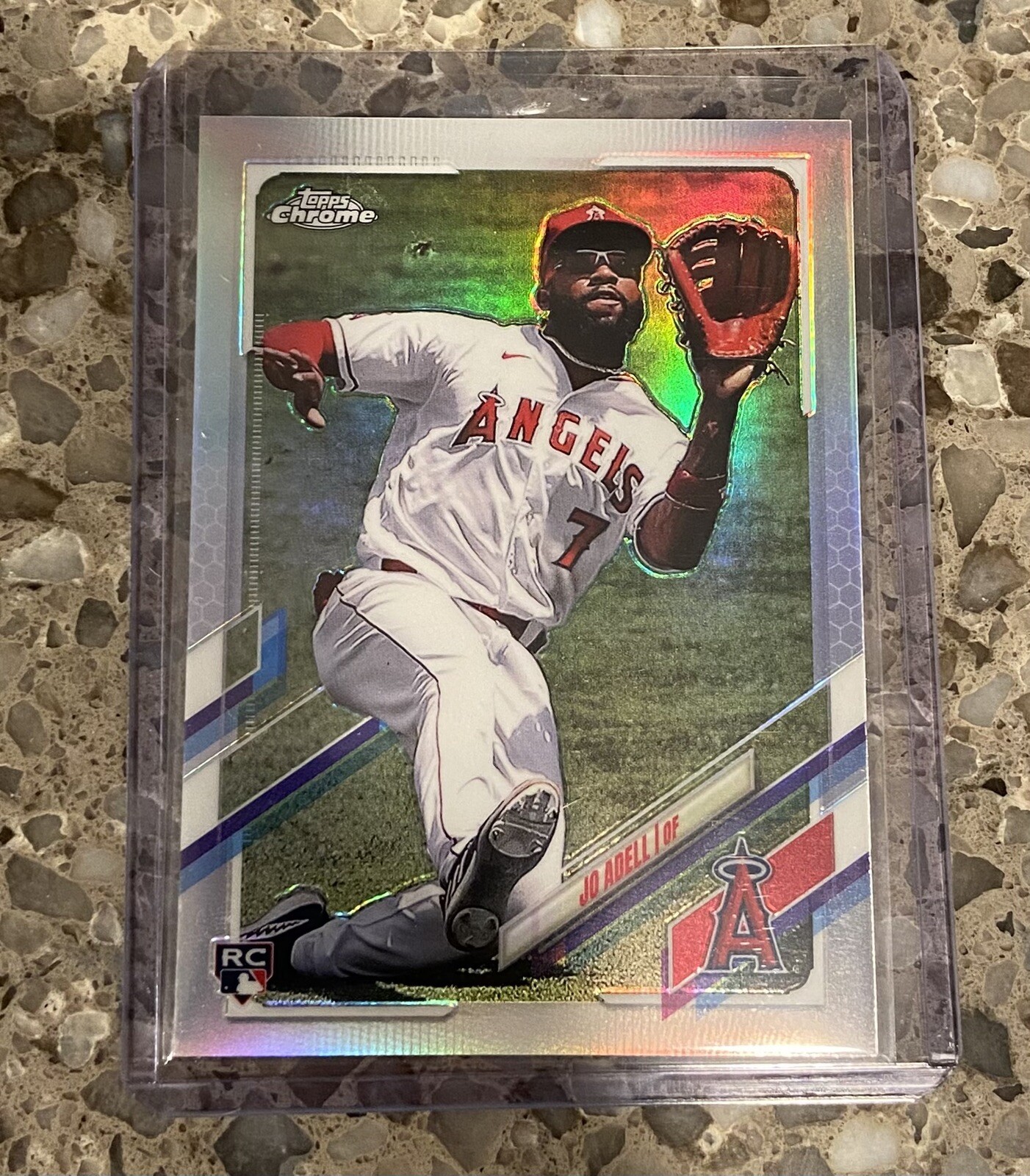 2021 Topps Chrome Jo Adell RC Image Variation SP Refractor LAA Angels Rookie #43