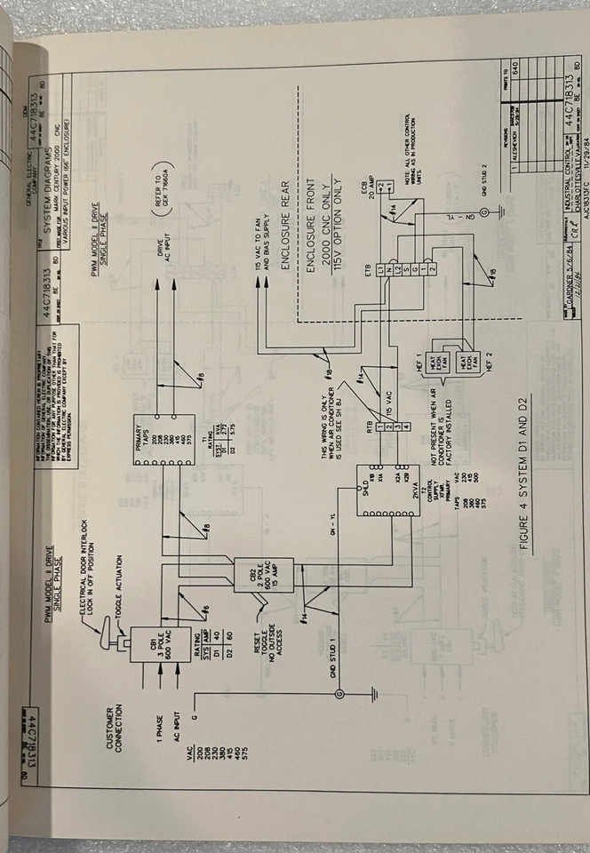 GE GENERAL ELECTRIC MARK CENTURY 2000 SYSTEM DIAGRAMS MANUAL GEK 25391 - Image 2 of 2