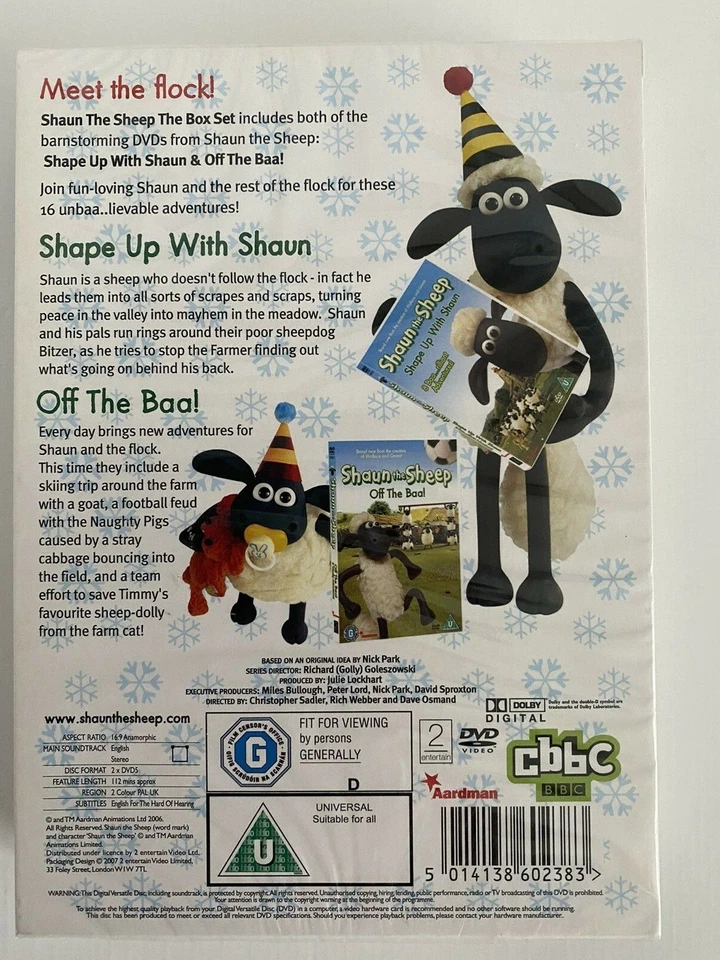 Shaun the Sheep Box Set 2 x DVD New Cellophane Sealed  - Image 2 of 4