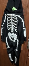 Skeleton Halloween Costume for Children, Boys Size S 4/5 , Has Wear See Pics
