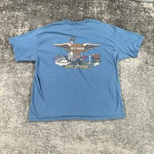 VTG Harley Davidson Shirt Mens XXL Blue Las Vegas Twin V Logo Y2K Made In USA