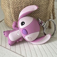 Disney Lilo and Stitch Winking Angel Keychain Doll Figurine Figure Pink Rubber