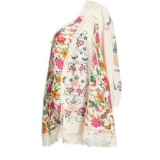 Farm Rio Toucan's Garden One-Shoulder Printed Dress - Size Small