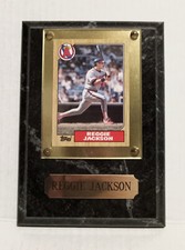 REGGIE JACKSON 1987 Topps FRAMED PLAQUE #300 California Angels hof mvp MINT