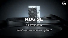 Goldshell KD6 SE 25.3Th/s 2300W Asic Miner