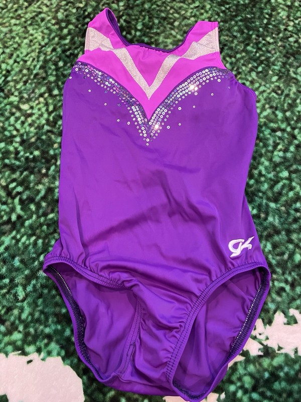 GK Purple Pink Sleeveless Gymnastics Leotard AXS Leotards & Unitards Style