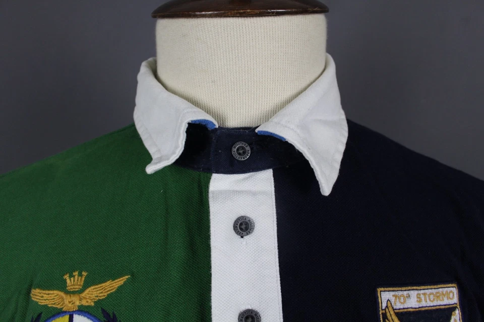 Camisa polo Aeronautica Militare verde/preto gola curta tamanho XXL - Imagem 4 de 4