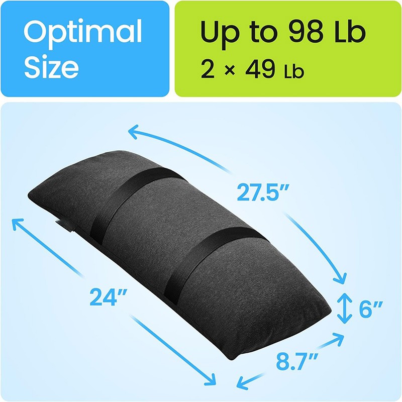 2 Pieces Outdoor Fillable Sand Bags Weatherproof Easy To Use Arched Sand Bags
