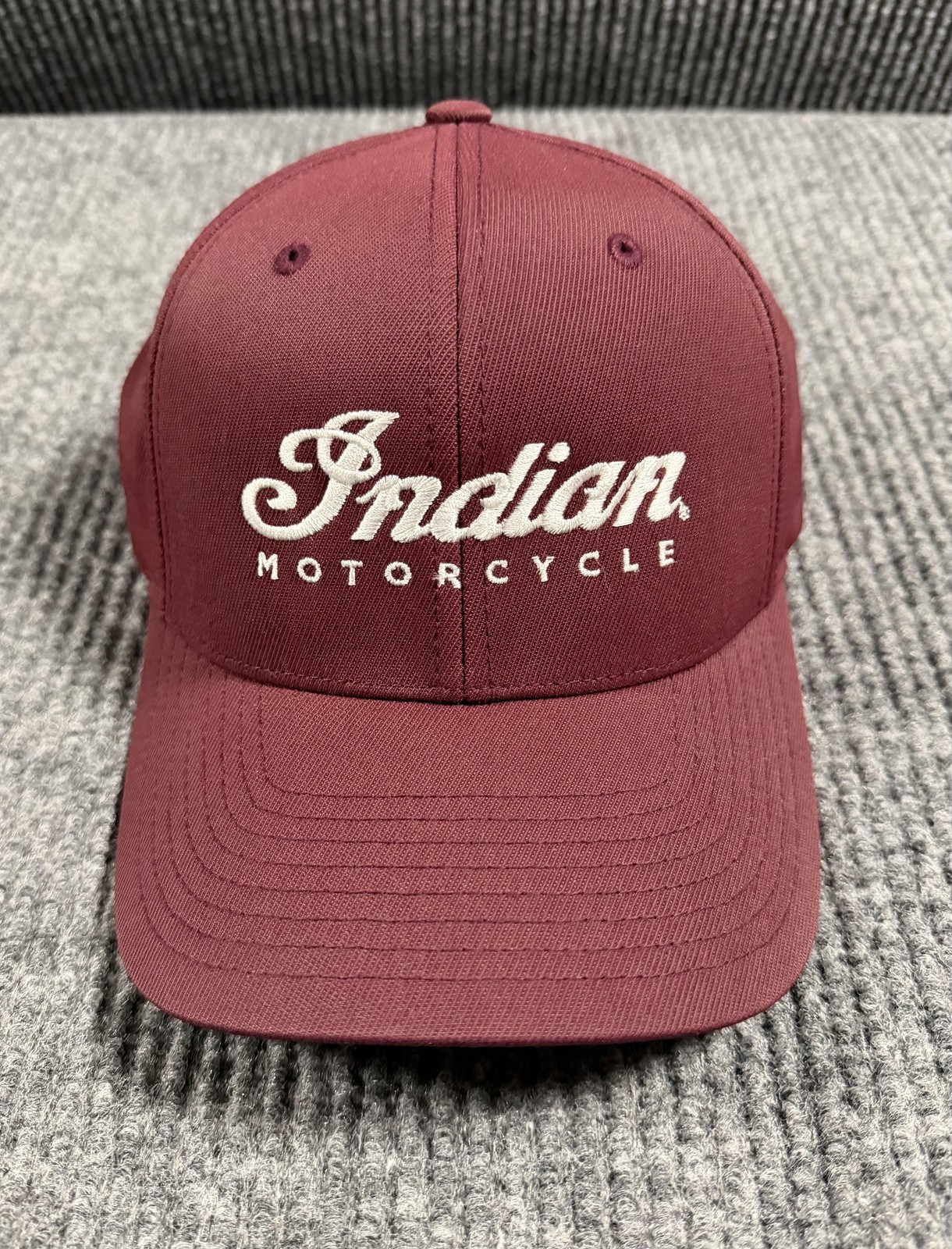 Indian Motorcycle Hat Mens Medium Fitted Flexfit Sturgis Embroidered Maroon
