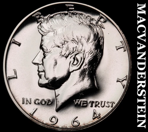 1964 Kennedy Half Dollar- Silver- Choice Gem Proof Luster No Reserve #J2947