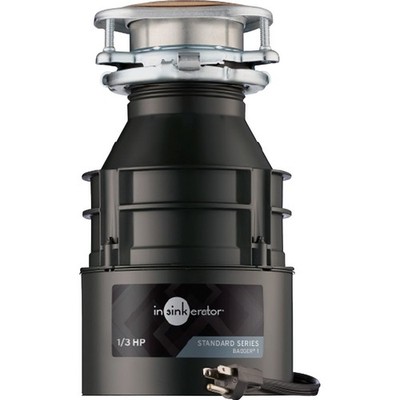 Insinkerator 1/3   1 Garbage Disposer with Power Cord, 1 Year Warranty