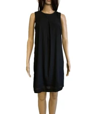 H&M Women's Mini Sheath Dress Size 6 Black Sleeveless Back Closure Lined EUC