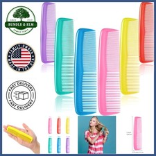 Assorted Color Hair Combs Set - 12 Pieces with Fine Teeth for Gentle Styling