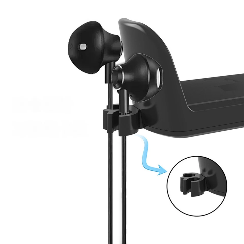 Soporte giratorio para auriculares PC soporte para auriculares para juegos ajustable debajo del escritorio Foto 4 de 4