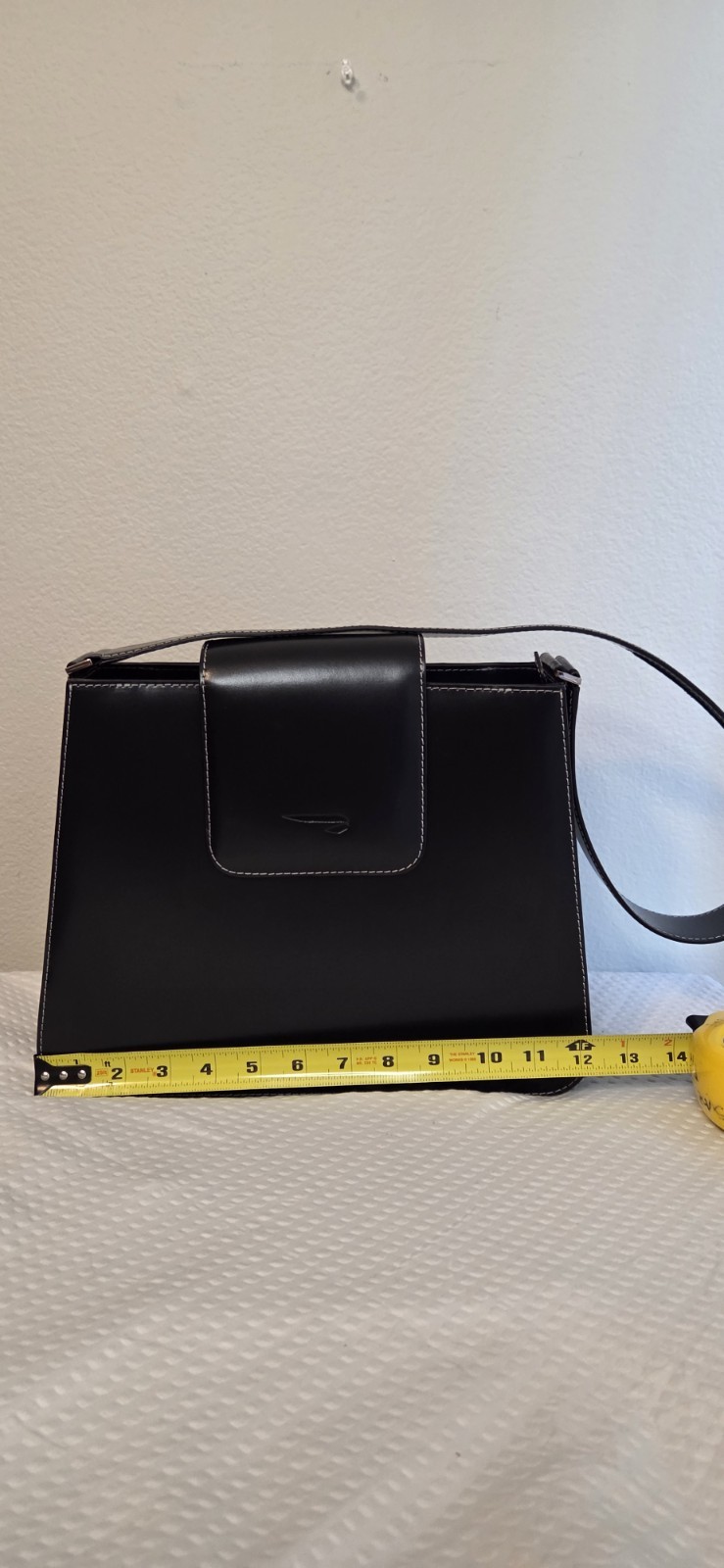 Tanner Krolle Black Leather Bag British Airways Vintage Purse Tote Satchel image 7