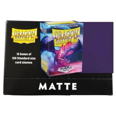 Dragon Shield Matte Purple 10 PACK DISPLAY BOX Standard Size Sleeves 100ct