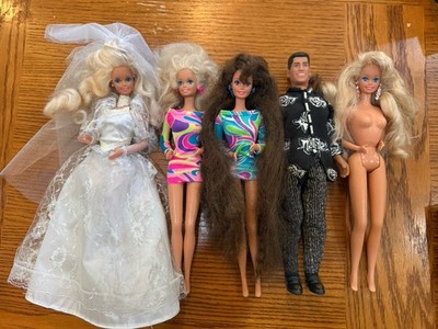 Totally Hair Barbie Blonde Brunette Wedding Sparkle Eyes Danny NKOTB Lot 