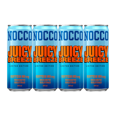NOCCO Juicy Breeze BCAA Energy Drink 330ml Choose 1 2 4 Cans