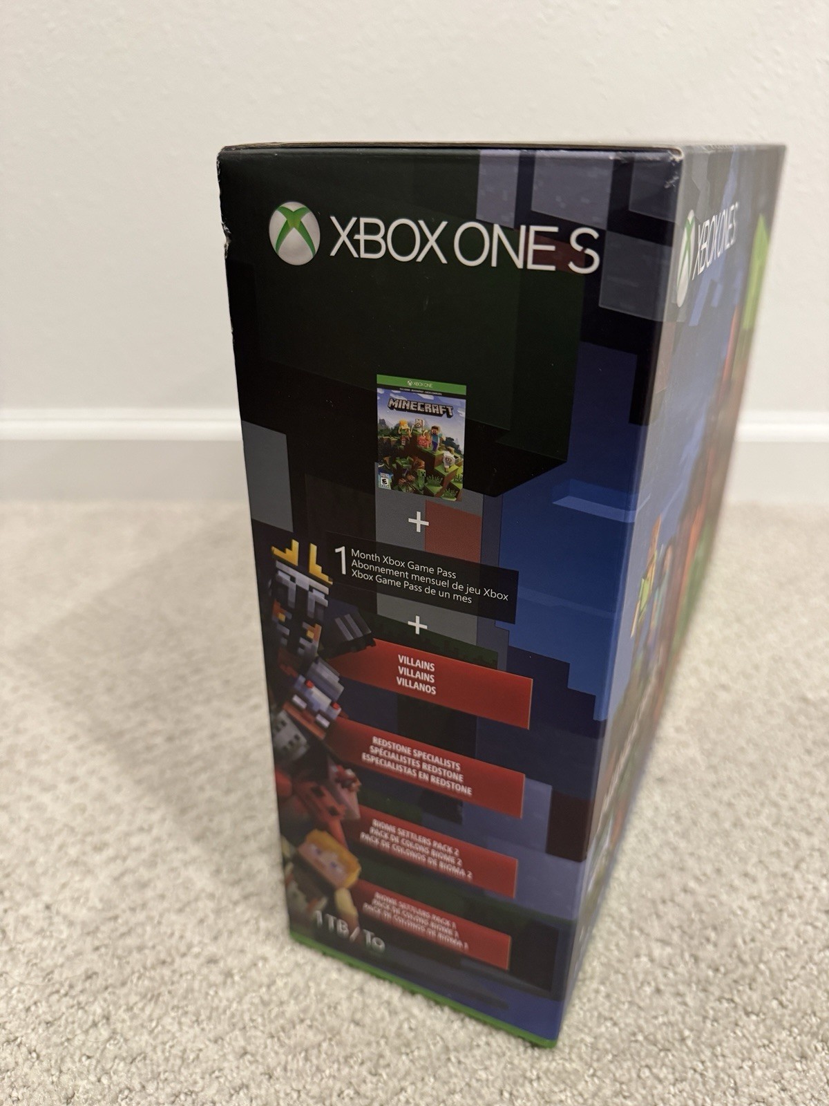 Microsoft Xbox One S Minecraft Limited Edition Bundle 1TB Green & Brown ...