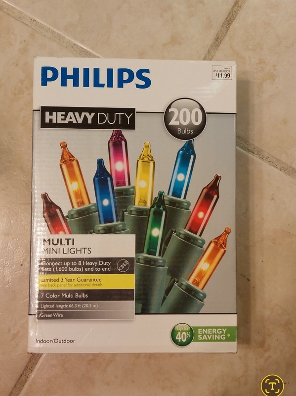 PHILIPS 200 Mini Lights Heavy Duty Multi-Color Twinkling