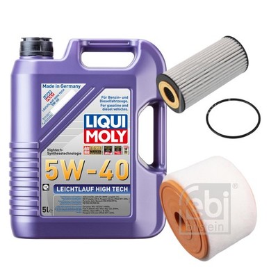 FEBI Inspektionspaket 5L LIQUI MOLY 5W-40 Leichtlauf High Tech für Audi A6