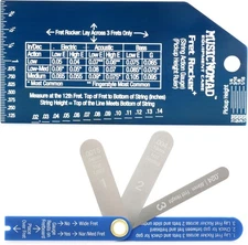 MusicNomad MN870 Precision Fret Evaluation Kit with Fret Rocker and Fret Gauge