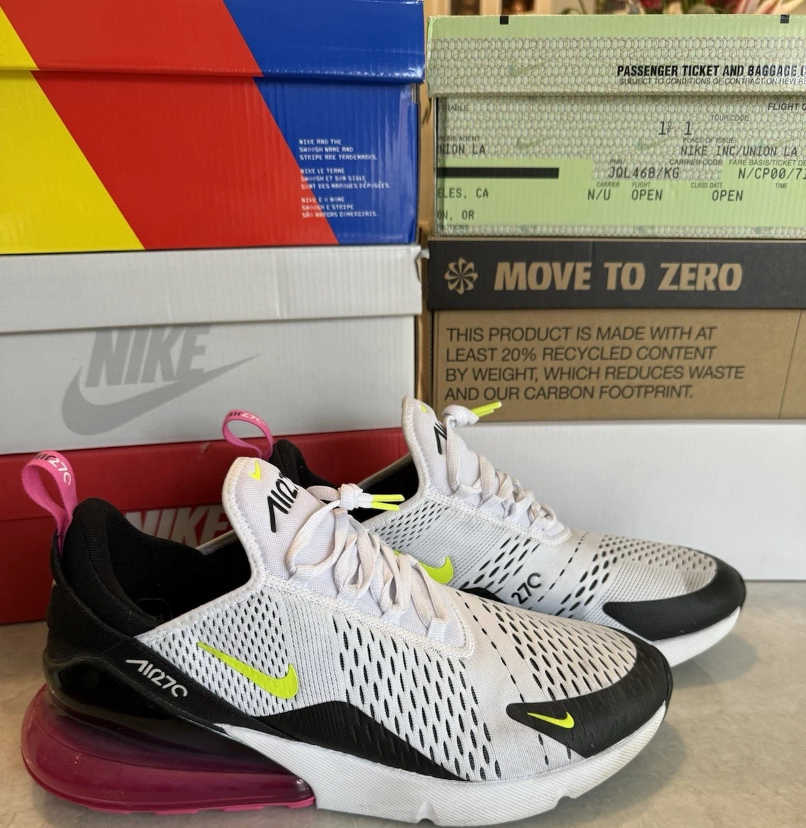 Preços baixos em Nike Air Max 270 Black/Green/White | eBay