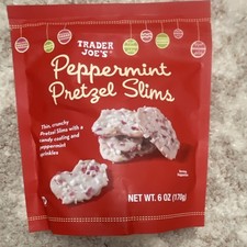 Trader Joe's Peppermint Pretzel Slims 170g Kosher Snack