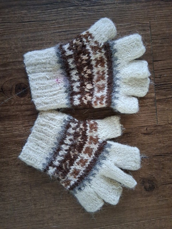 Gloves Knit Fingerless Mittins Mitts Glovelettes 