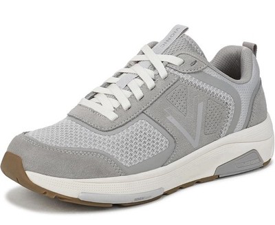 Vionic Women's Walk Strider Suede And Mesh Performance Sneaker Paloma Grey Sz 8