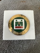 VTG Paperweight Midland Farmers Coop Adv 1926-1976 50th Anniversary Marble Base