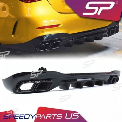 Sedan AMG Bumper Rear Diffuser Quad Tips for Mercedes C200 C300 C43 2022-2025