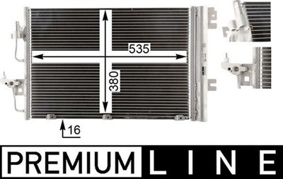 MAHLE Kondensator Klimaanlage PREMIUM LINE AC 377 000P für OPEL A04 ASTRA ZAFIRA