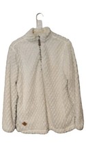 Simply Southern White Sherpa Pullover Sweatshirt 1/4 Zip Women  s Size Medium TB