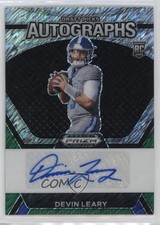 2024 Panini Prizm Draft Picks FOTL Green Shimmer 4/8 Devin Leary Auto 0xh3