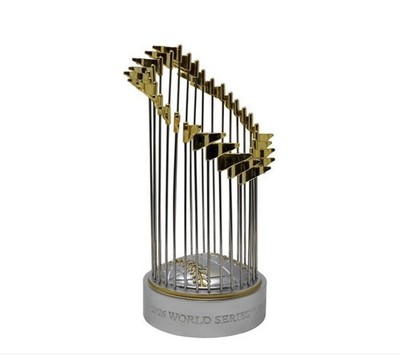L.A. Dodgers 2025 World Series Championship Replica Trophy IN HAND