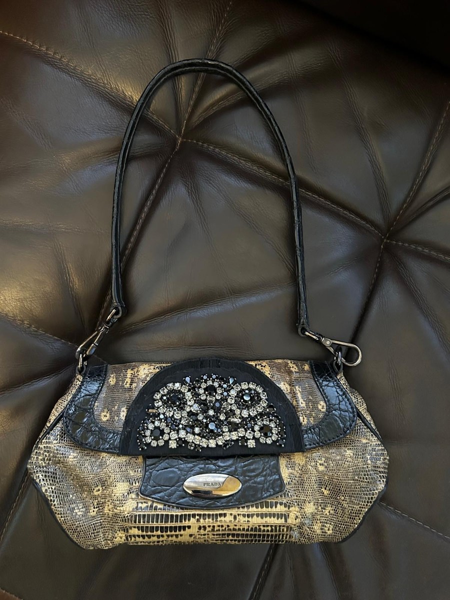Prada Fall/Winter 2004 Lizard and Crocodile Crystal Embellished