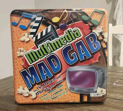 Multimedia Mad Gab In Tin Board Game Multi-Color : Brand New and Factory Sealed